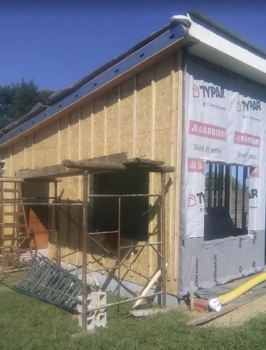 Construcción con sistema steel framing, trabajo de obra